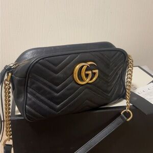 Gucci Black Quilted Crossbody Bag with Gold Chain
 
Come with box and receipt